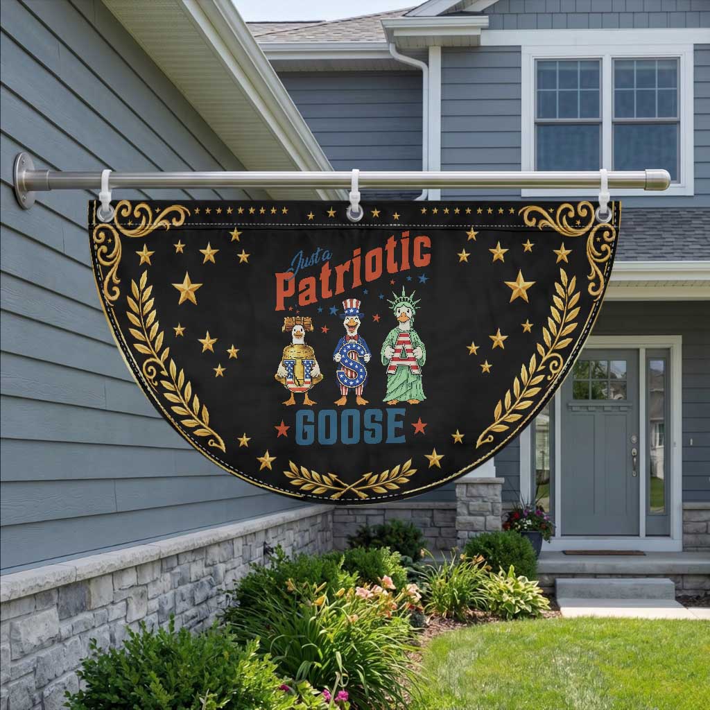 Just A Patriotic Goose Patriotic Fan Flag Funny Freedom Goose