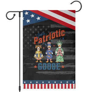 Just A Patriotic Goose Garden Flag Funny Freedom Goose Patriotic TS12 Distressed Black Blue Print Your Wear
