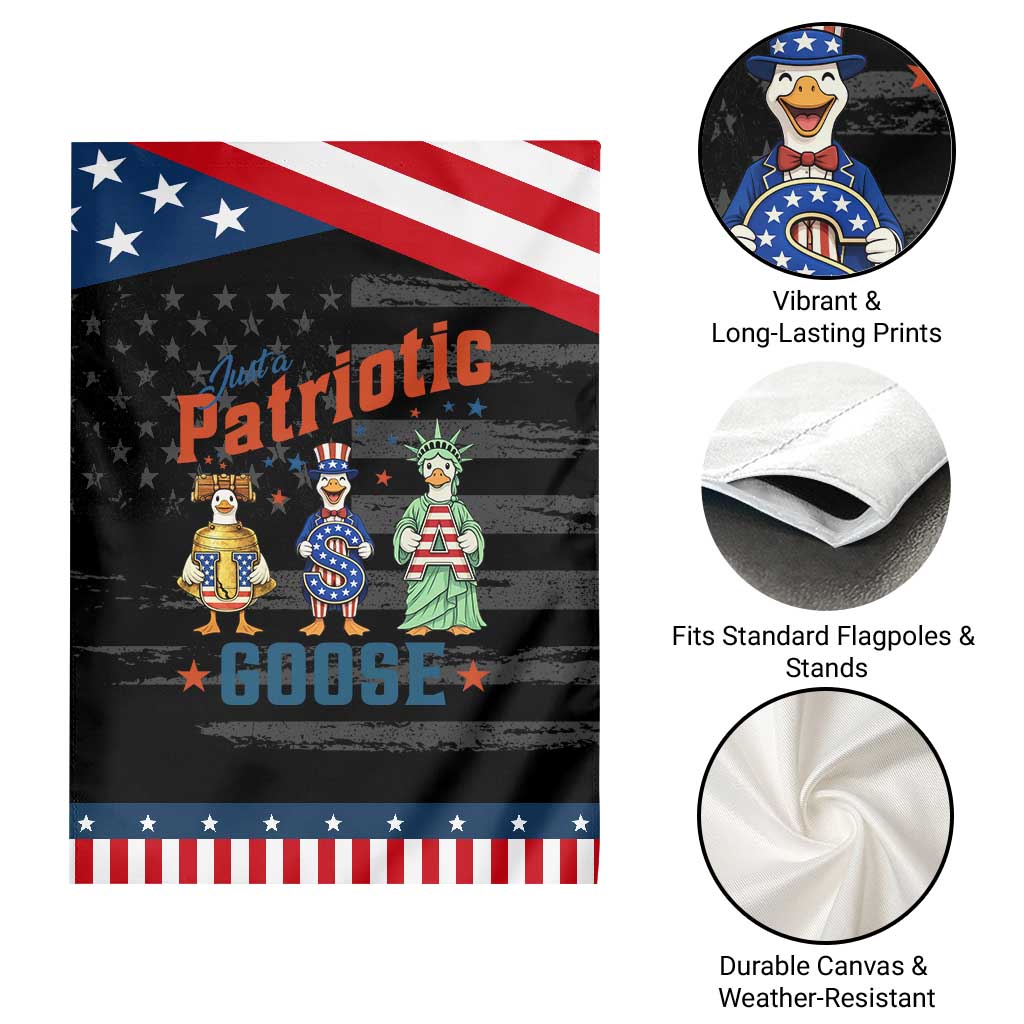 Just A Patriotic Goose Garden Flag Funny Freedom Goose Patriotic TS12 Print Your Wear