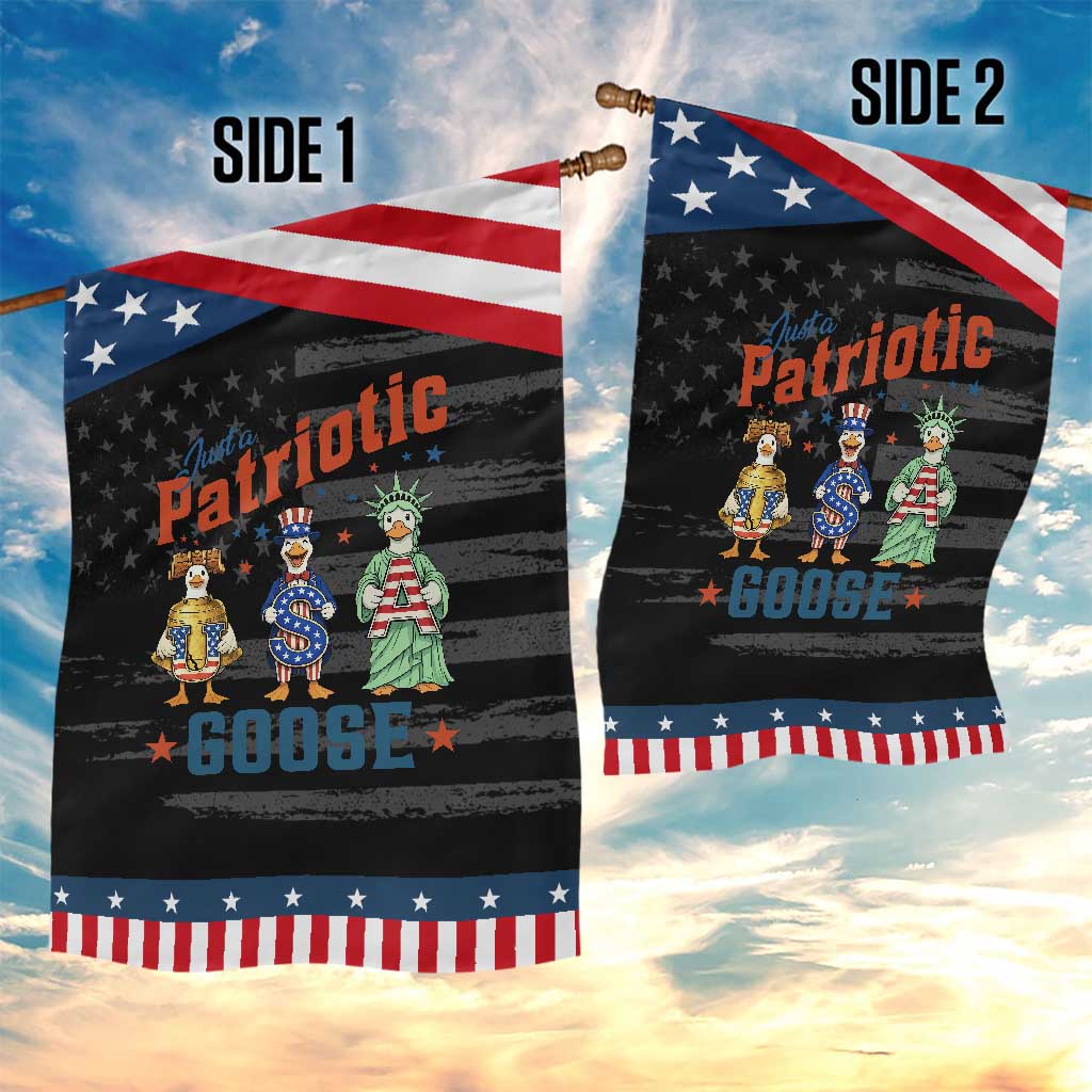 Just A Patriotic Goose Garden Flag Funny Freedom Goose Patriotic TS12 Print Your Wear