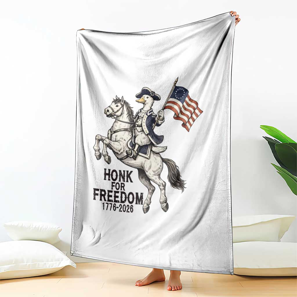 Funny Patriotic Goose Cowboy Throw Blanket Honk For Freedom TS12 Print Your Wear