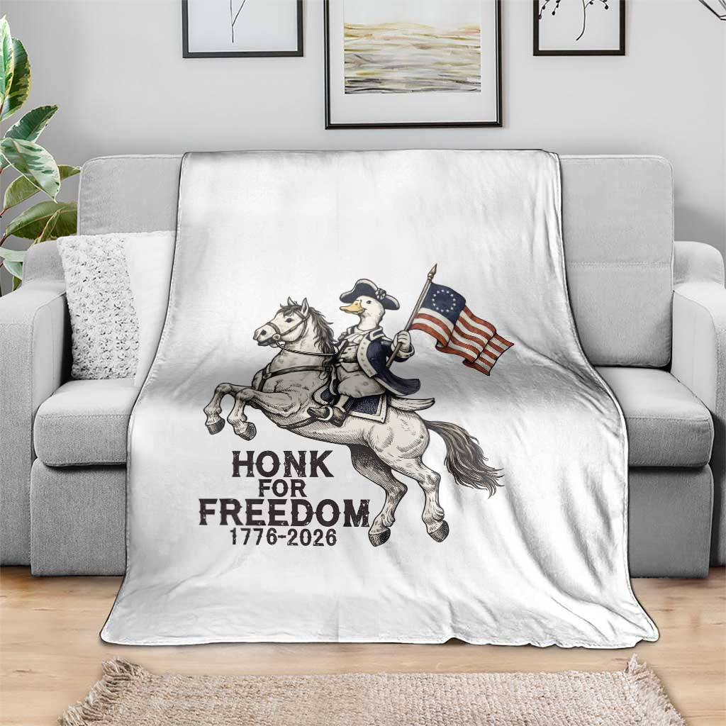 Funny Patriotic Goose Cowboy Throw Blanket Honk For Freedom TS12 Print Your Wear