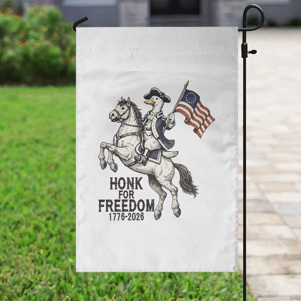 Funny Patriotic Goose Cowboy Garden Flag Honk For Freedom TS12 Print Your Wear