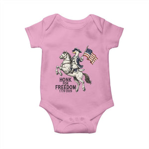 Funny Patriotic Goose Cowboy Baby Onesie Honk For Freedom TS12 Light Pink Print Your Wear