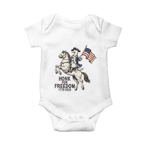 Funny Patriotic Goose Cowboy Baby Onesie Honk For Freedom TS12 White Print Your Wear