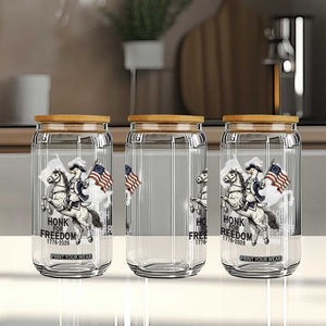 Funny Patriotic Goose Cowboy Glass Can Honk For Freedom TS12 Print Your Wear