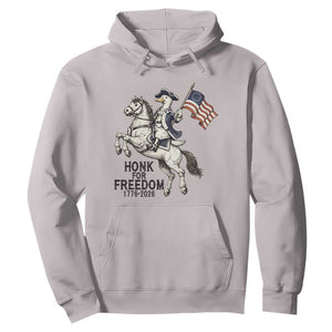 Funny Patriotic Goose Cowboy Hoodie Honk For Freedom TS12 Ice Gray Print Your Wear
