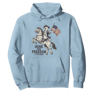 Funny Patriotic Goose Cowboy Hoodie Honk For Freedom TS12 Light Blue Print Your Wear