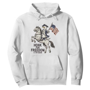 Funny Patriotic Goose Cowboy Hoodie Honk For Freedom TS12 White Print Your Wear