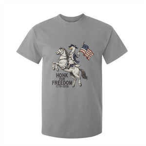 Funny Patriotic Goose Cowboy T Shirt For Kid Honk For Freedom TS12 Sport Gray Print Your Wear