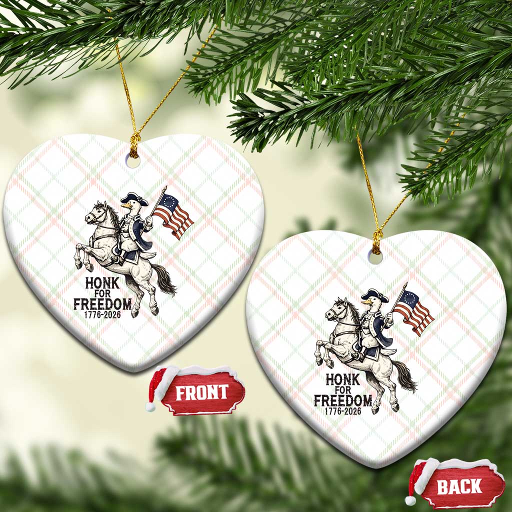 Funny Patriotic Goose Cowboy Ceramic Ornament Honk For Freedom TS12 Print Your Wear