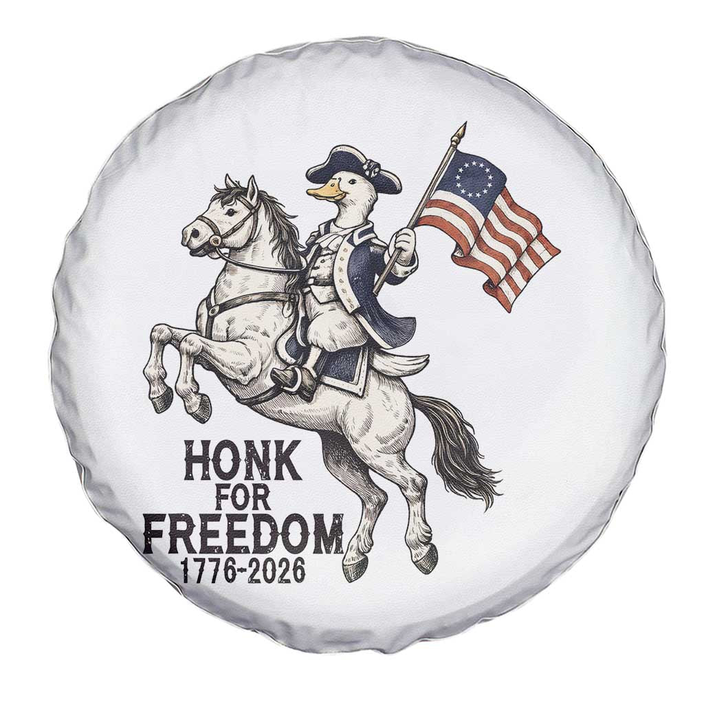 Funny Patriotic Goose Cowboy Spare Tire Cover Honk For Freedom TS12 Print Your Wear