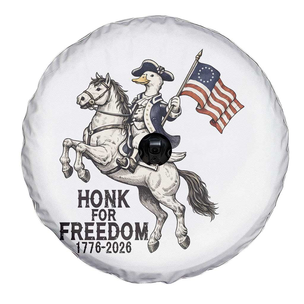 Funny Patriotic Goose Cowboy Spare Tire Cover Honk For Freedom TS12 Print Your Wear