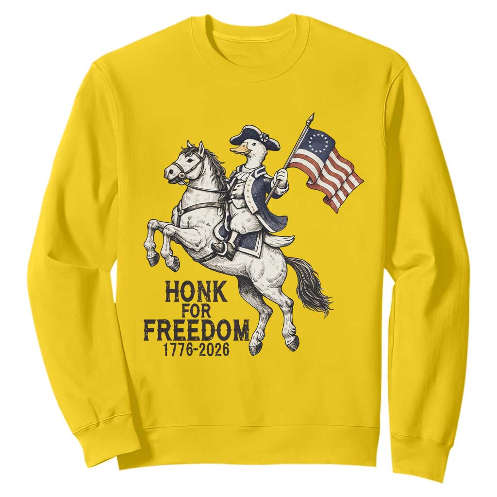 Funny Patriotic Goose Cowboy Sweatshirt Honk For Freedom TS12 Daisy Print Your Wear