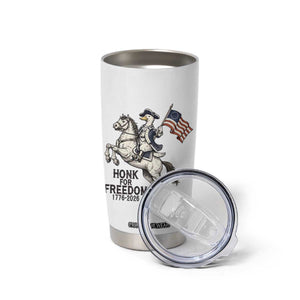 Funny Patriotic Goose Cowboy Tumbler Cup Honk For Freedom TS12 Print Your Wear