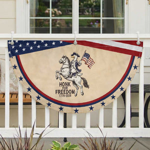 Funny Goose Cowboy Patriotic Fan Flag Honk For Freedom