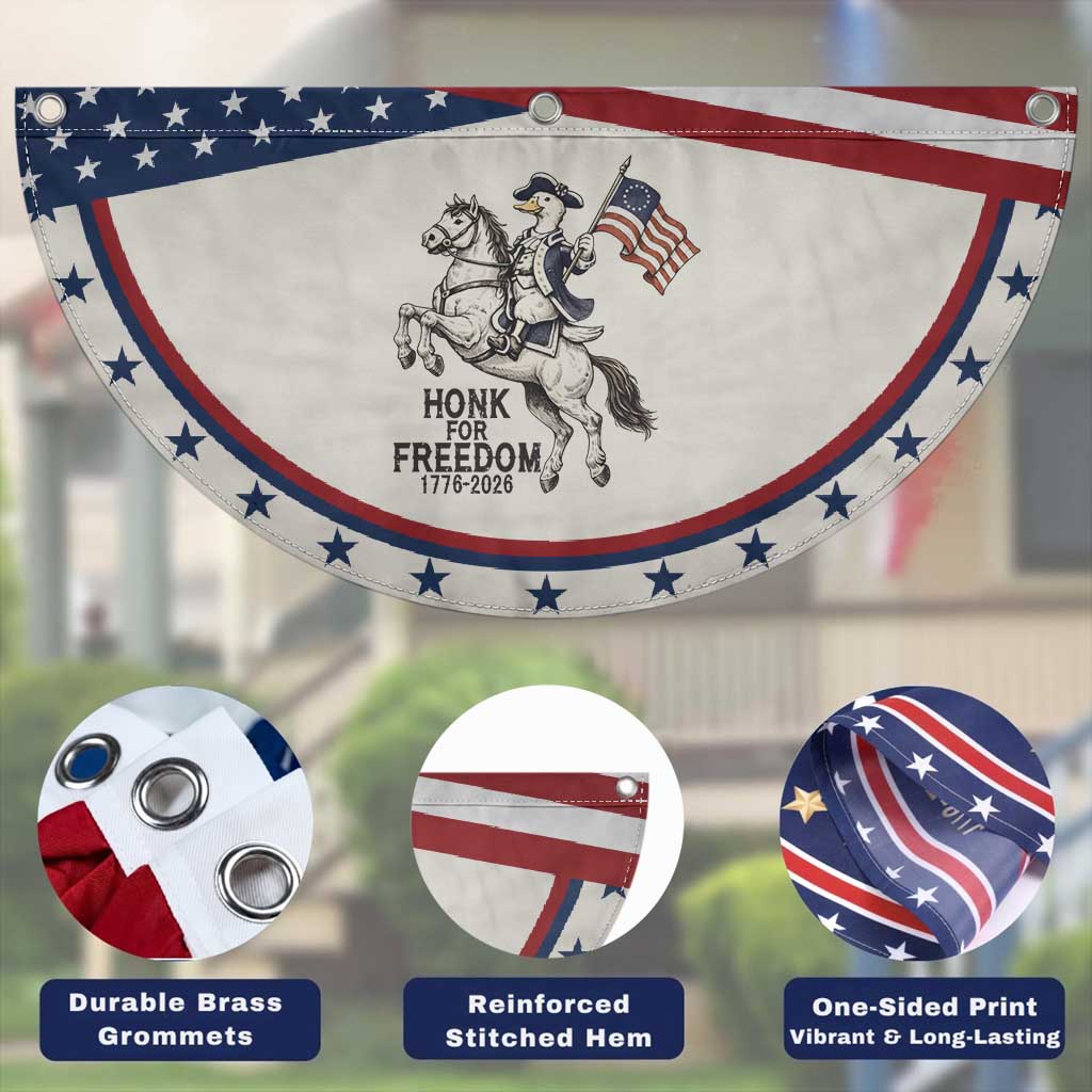Funny Goose Cowboy Patriotic Fan Flag Honk For Freedom