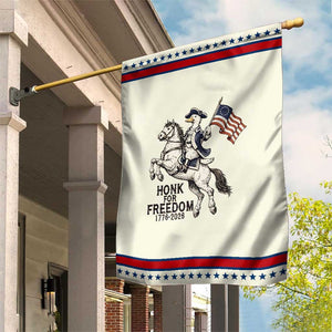Funny Patriotic Goose Cowboy Garden Flag Honk For Freedom TS12 Modern Beige Red Print Your Wear