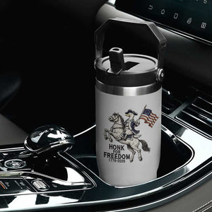Funny Patriotic Goose Cowboy Flip Straw Tumbler Honk For Freedom TS12 Print Your Wear