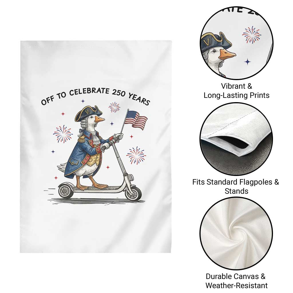Funny Patriotic Goose Garden Flag Off To Celebrate 250 Years TS12 Print Your Wear