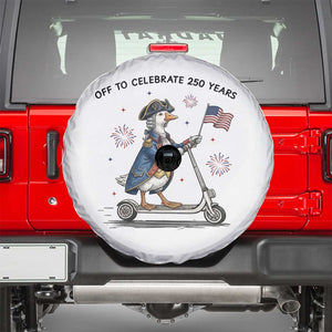 Funny Patriotic Goose Spare Tire Cover Off To Celebrate 250 Years TS12 White Print Your Wear