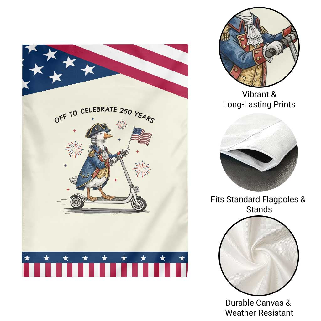 Funny Patriotic Goose Garden Flag Off To Celebrate 250 Years TS12 Print Your Wear
