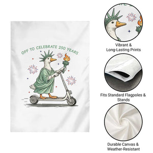 Funny Goose Statue Of Liberty Garden Flag Off To Celebrate 250 Year TS12 Print Your Wear