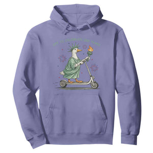 Funny Goose Statue Of Liberty Hoodie Off To Celebrate 250 Year TS12 Violet Print Your Wear