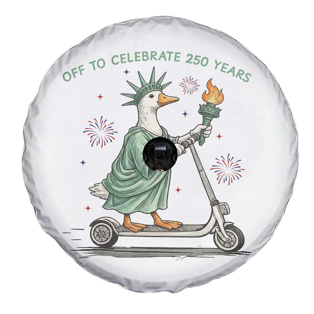 Funny Goose Statue Of Liberty Spare Tire Cover Off To Celebrate 250 Year TS12 Print Your Wear
