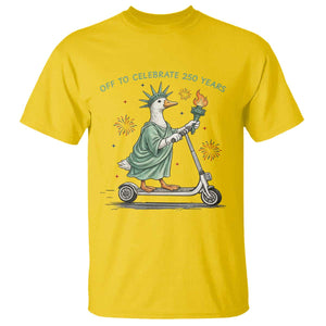 Funny Goose Statue Of Liberty T Shirt Off To Celebrate 250 Year TS12 Daisy Print Your Wear