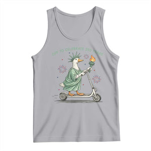 Funny Goose Statue Of Liberty Tank Top Off To Celebrate 250 Year TS12 Athletic Heather Print Your Wear