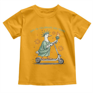 Funny Goose Statue Of Liberty Toddler T Shirt Off To Celebrate 250 Year TS12 Gold Print Your Wear