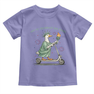 Funny Goose Statue Of Liberty Toddler T Shirt Off To Celebrate 250 Year TS12 Violet Print Your Wear