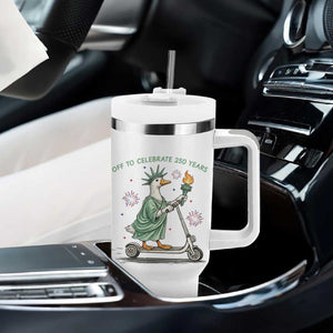 Funny Goose Statue Of Liberty Tumbler With Handle Off To Celebrate 250 Year TS12 Print Your Wear