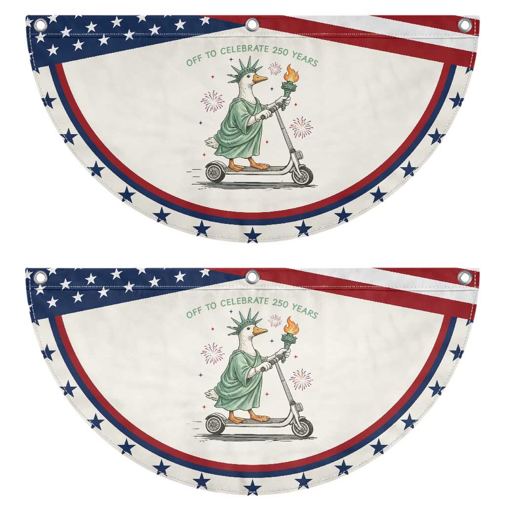 Funny Goose Statue Of Liberty Patriotic Fan Flag Off To Celebrate 250 Year