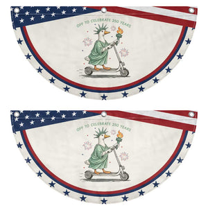 Funny Goose Statue Of Liberty Patriotic Fan Flag Off To Celebrate 250 Year