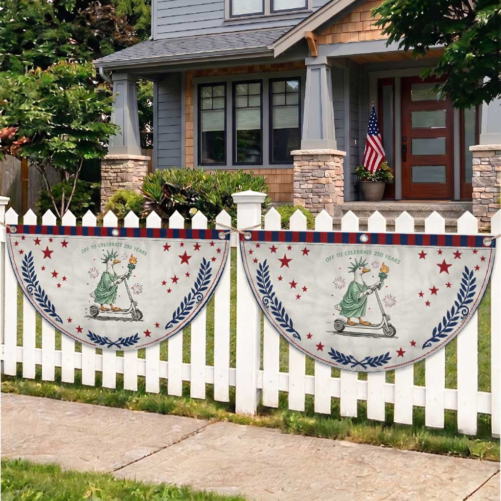 Funny Goose Statue Of Liberty Patriotic Fan Flag Off To Celebrate 250 Year