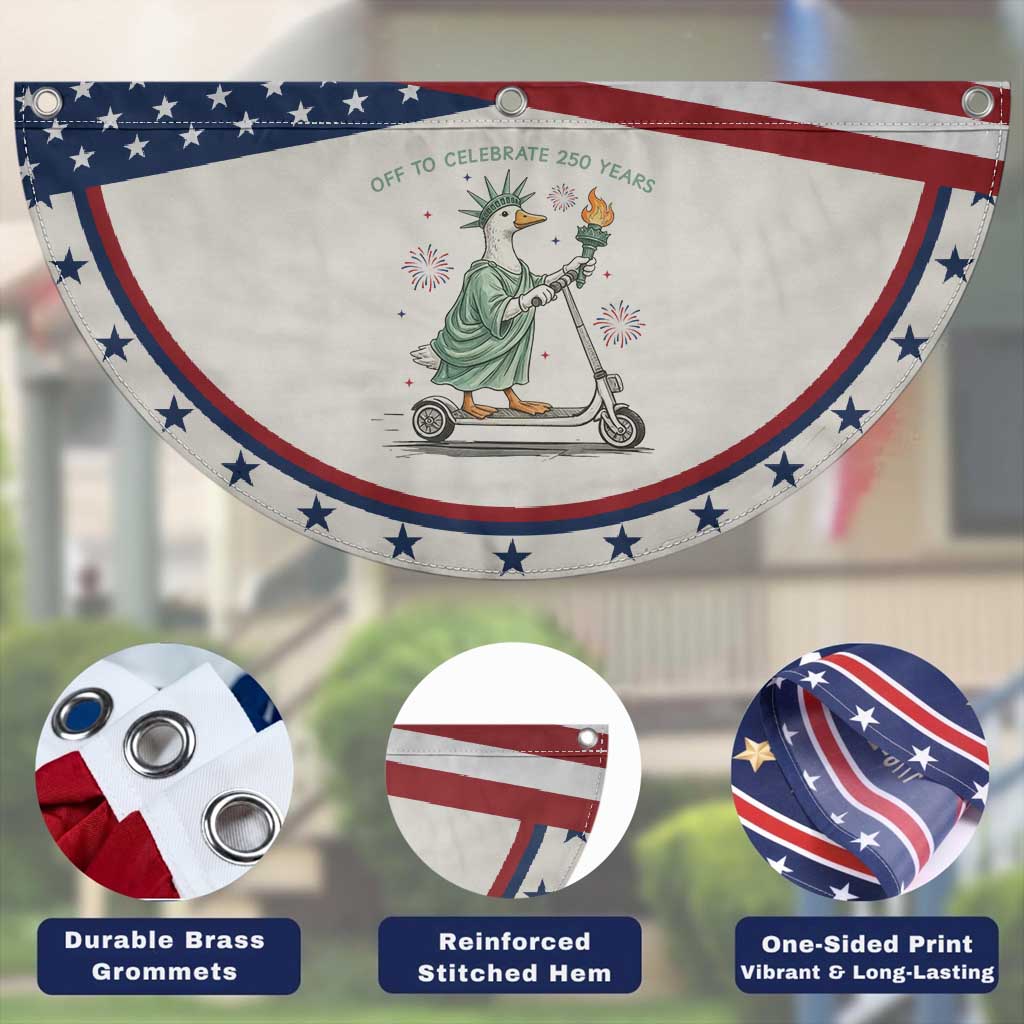 Funny Goose Statue Of Liberty Patriotic Fan Flag Off To Celebrate 250 Year