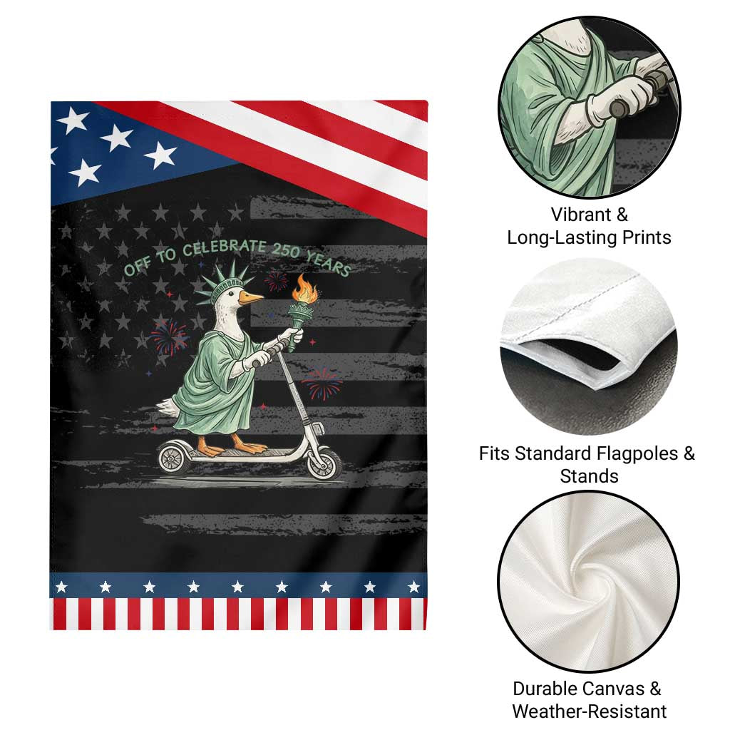 Funny Goose Statue Of Liberty Garden Flag Off To Celebrate 250 Year TS12 Print Your Wear