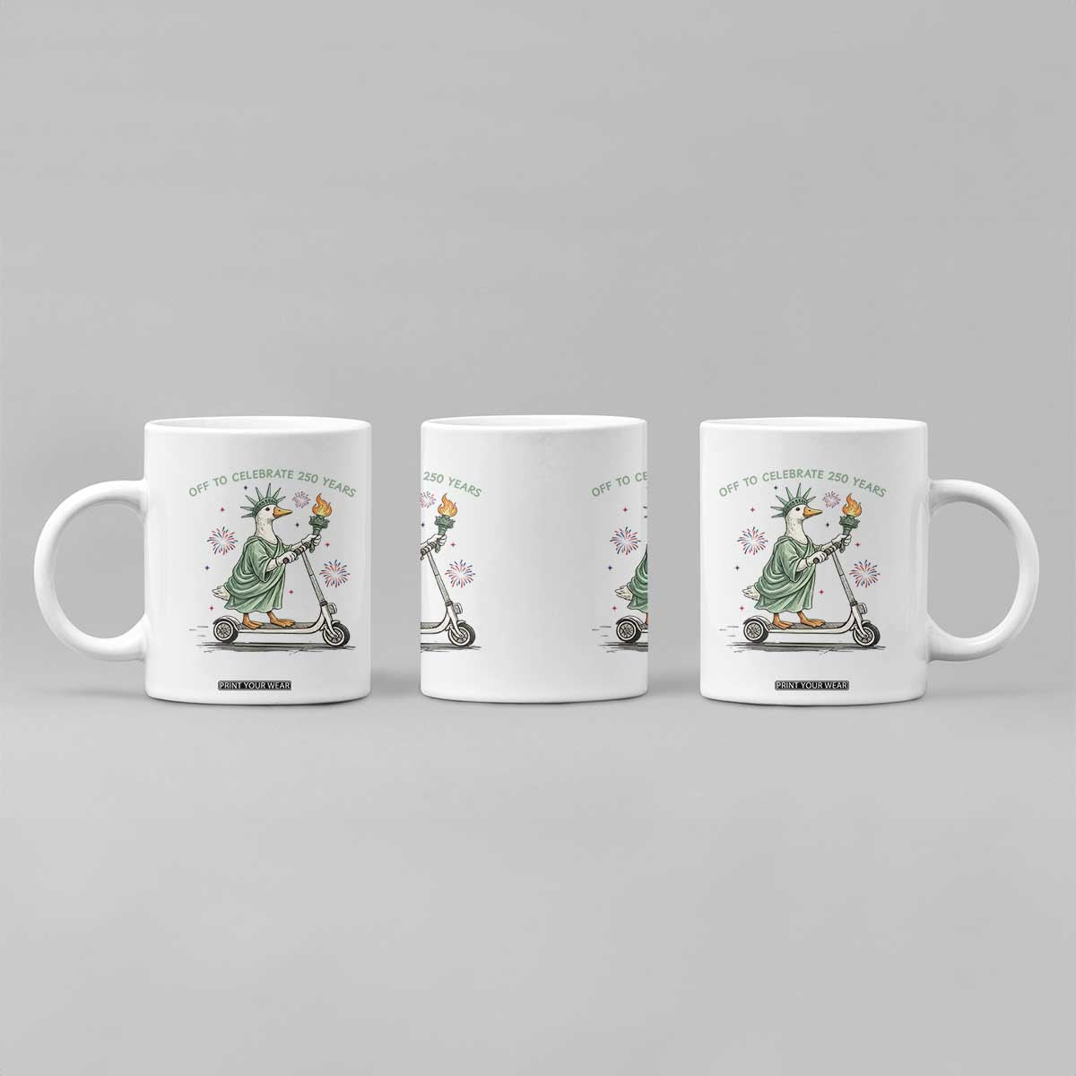 Funny Goose Statue Of Liberty Coffee Mug Off To Celebrate 250 Year TS12 Print Your Wear