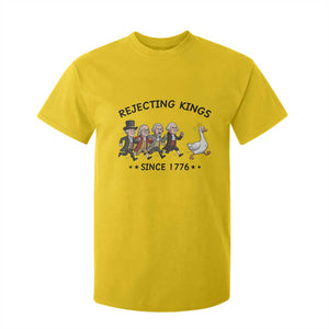 Rejecting Kings Since 1776 T Shirt For Kid Funny Founding Fathers Chasing Royal Goose TS12 Daisy Print Your Wear