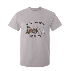 Rejecting Kings Since 1776 T Shirt For Kid Funny Founding Fathers Chasing Royal Goose TS12 Ice Gray Print Your Wear