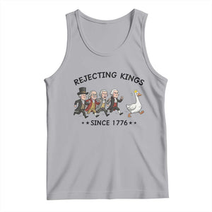 Rejecting Kings Since 1776 Tank Top Funny Founding Fathers Chasing Royal Goose TS12 Athletic Heather Print Your Wear