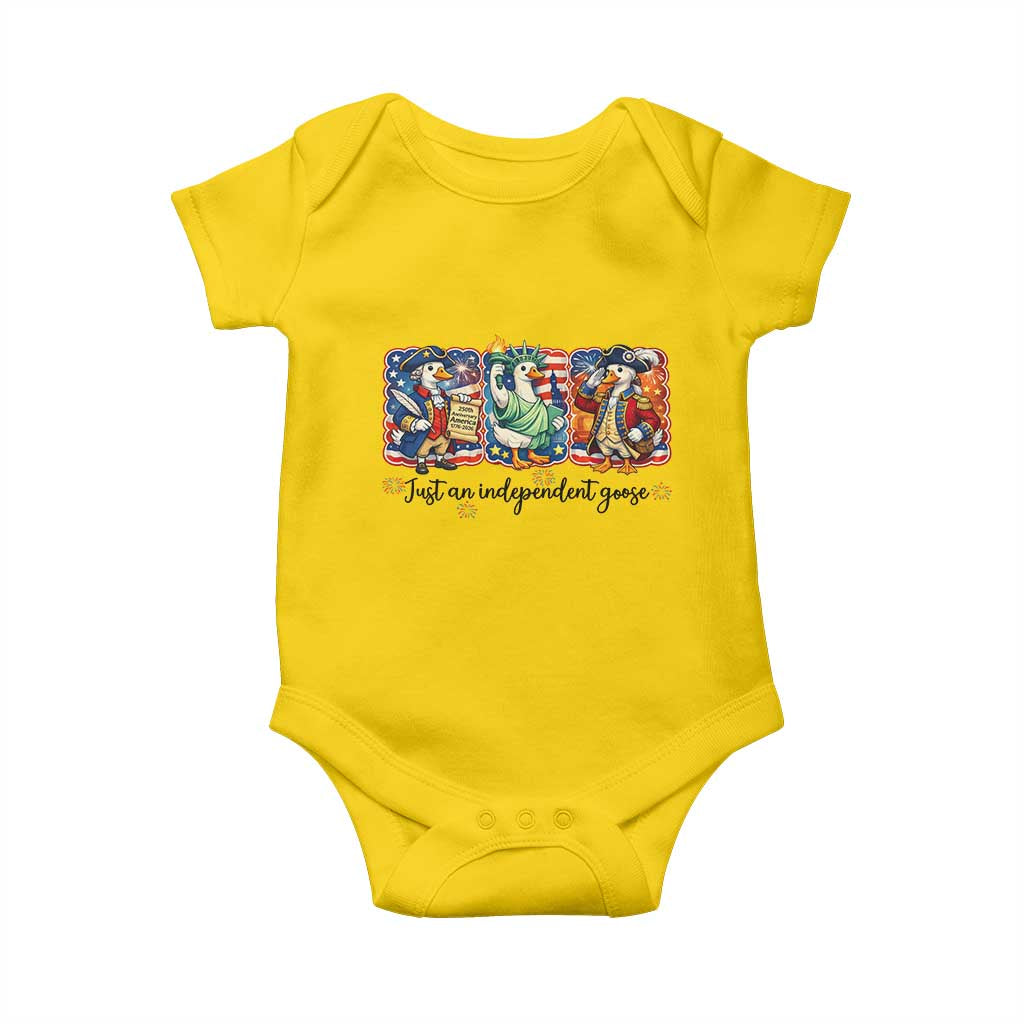Just An Independent Goose Baby Onesie Funny Patriotic Goose TS12 Daisy Print Your Wear