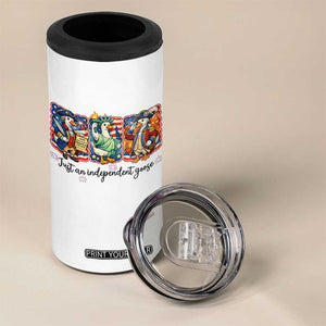 Just An Independent Goose 4 in 1 Can Cooler Tumbler Funny Patriotic Goose TS12 Print Your Wear