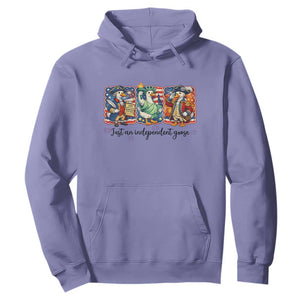 Just An Independent Goose Hoodie Funny Patriotic Goose TS12 Violet Print Your Wear