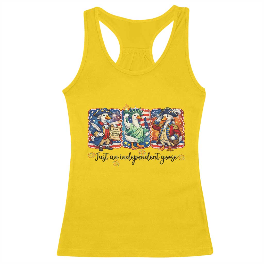 Just An Independent Goose Racerback Tank Top Funny Patriotic Goose TS12 Daisy Print Your Wear