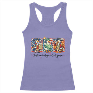 Just An Independent Goose Racerback Tank Top Funny Patriotic Goose TS12 Violet Print Your Wear