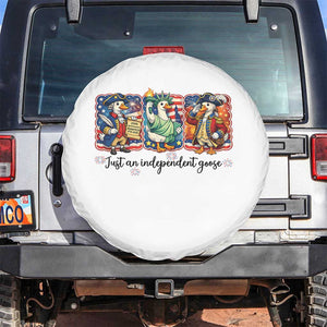 Just An Independent Goose Spare Tire Cover Funny Patriotic Goose TS12 No hole White Print Your Wear
