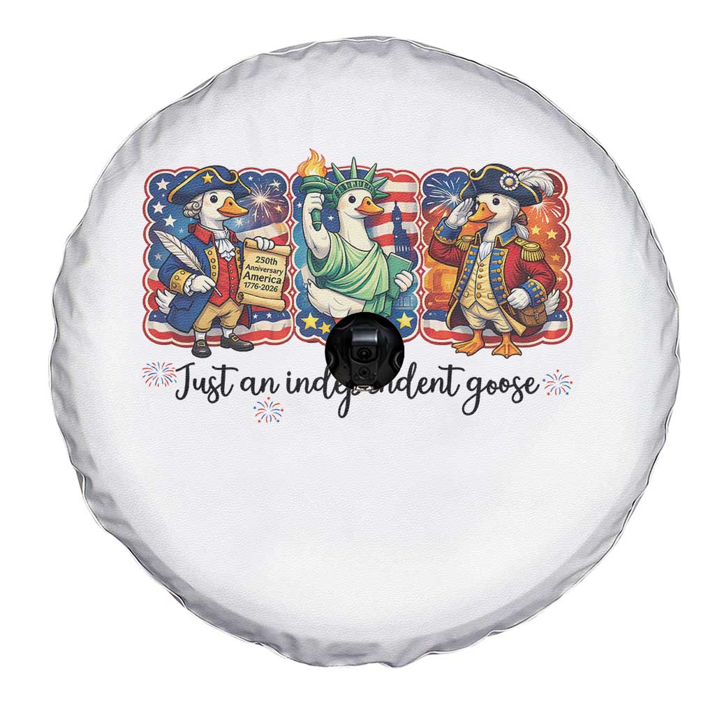 Just An Independent Goose Spare Tire Cover Funny Patriotic Goose TS12 Print Your Wear